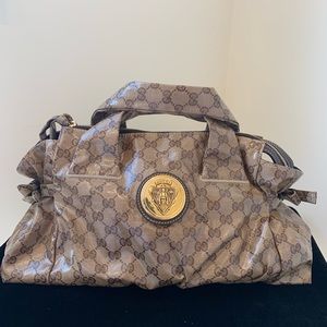 Gucci monogram patent bag